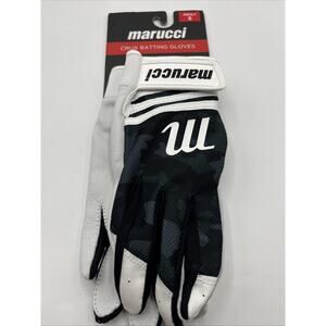 Marucci Crux Batting Gloves BLACK Camo - Adult SMALL - Leather - NEW WITH TAGS